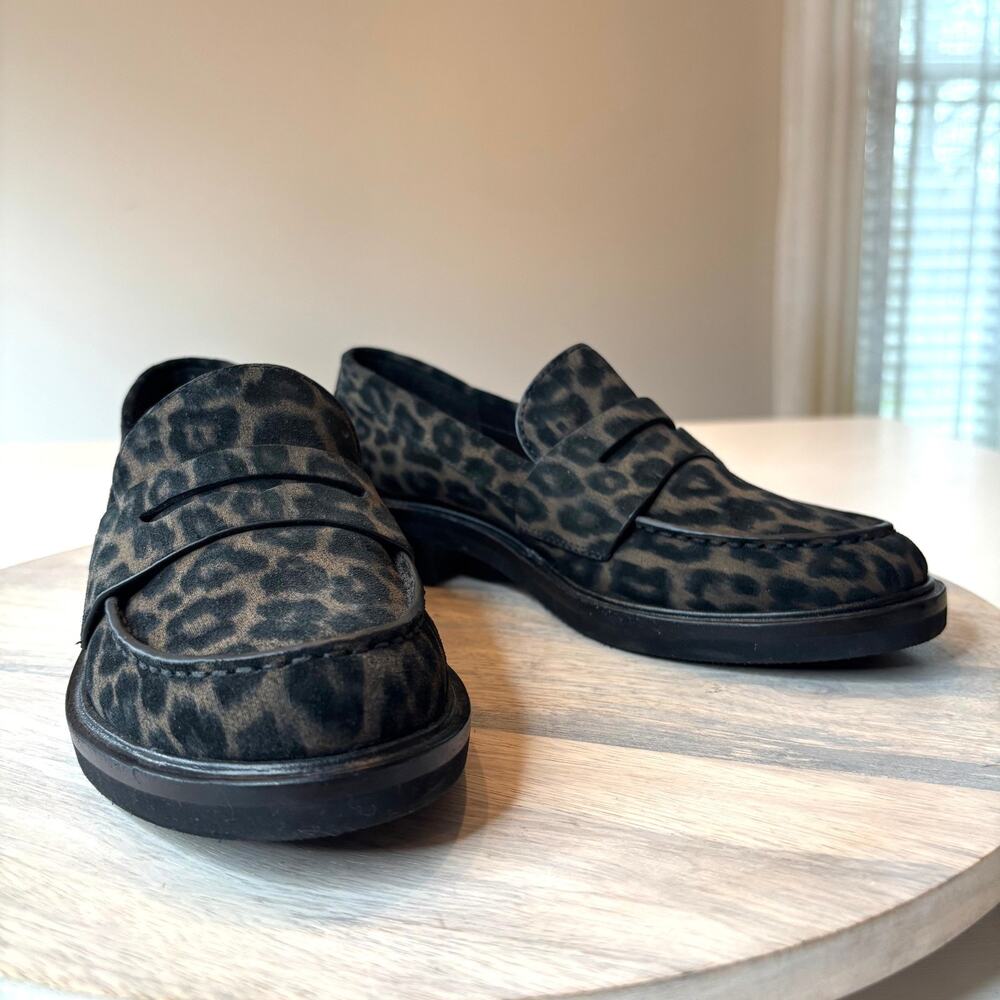 Rag & Bone Slayton Cheetah Print Penny Loafers Women's Slip On EU 37 US 7
